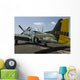P-51 Mustang Parked Ramp Back Left Wall Decal