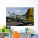 P-51 Mustang Parked Ramp Back Left Wall Decal