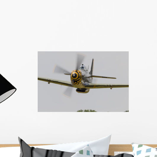 P-51 Mustang Flies East Front Propeller Wall Decal