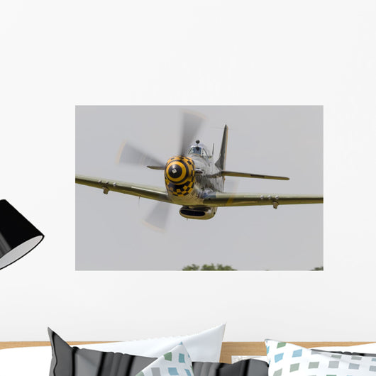 P-51 Mustang Flies East Front Propeller Wall Decal