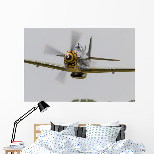 P-51 Mustang Flies East Front Propeller Wall Decal