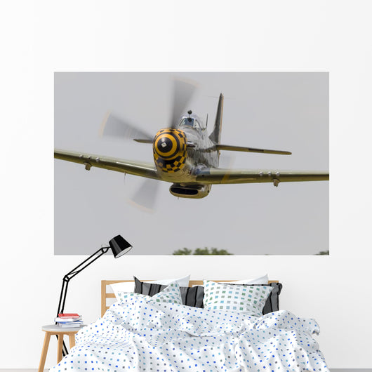 P-51 Mustang Flies East Front Propeller Wall Decal
