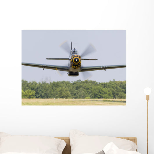 P-51 Mustang Flies East Wall Decal