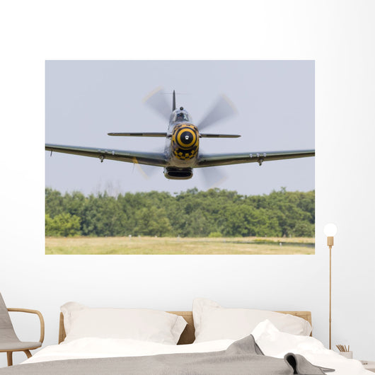 P-51 Mustang Flies East Wall Decal