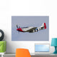 P-51 Mustang Flies Willow Wall Decal