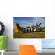 P-51 Mustang Parked Eaa with Tarp Wall Decal