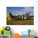 P-51 Mustang Parked Eaa with Tarp Wall Decal