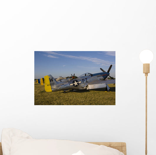 P-51 Mustang Parked Eaa Wall Decal