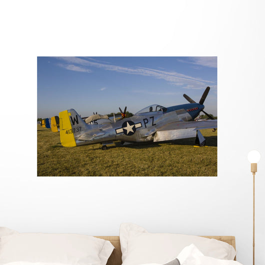 P-51 Mustang Parked Eaa Wall Decal