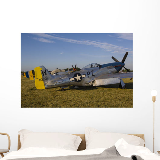 P-51 Mustang Parked Eaa Wall Decal