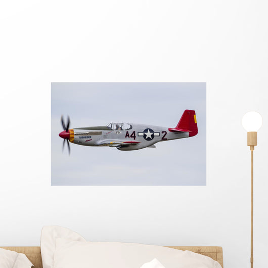 P-51 Mustang Flies Eaa Wall Decal