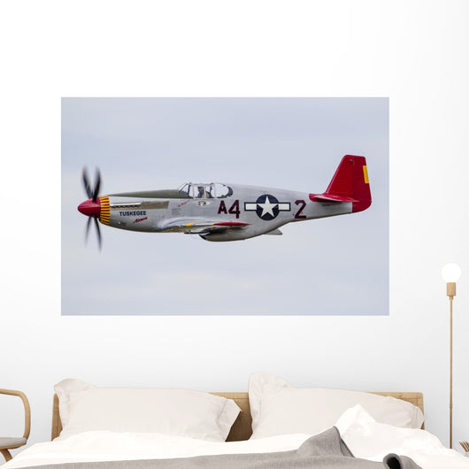 P-51 Mustang Flies Eaa Wall Decal