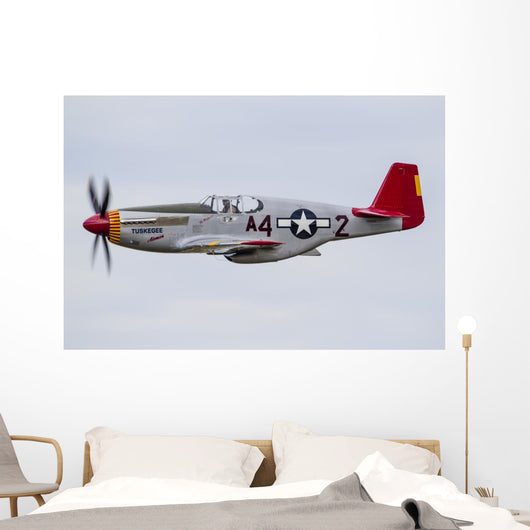 P-51 Mustang Flies Eaa Wall Decal