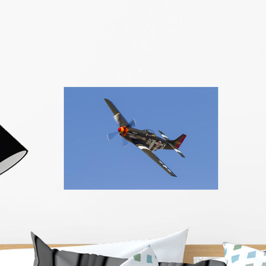 P-51 Mustang Flies Stead In-Flight Wall Decal