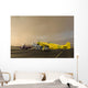 Three P-51 Mustangs Parked Wall Decal