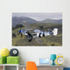 Blue P-51 Mustang Takes off Wall Decal