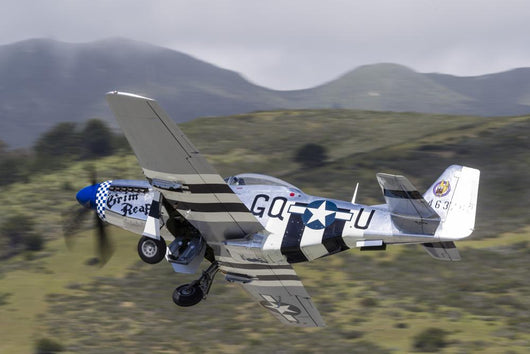 Blue P-51 Mustang Takes off Wall Decal