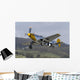 Yellow Checkerboard P-51 Mustang Takes off Wall Decal
