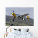 Yellow Checkerboard P-51 Mustang Takes off Wall Decal
