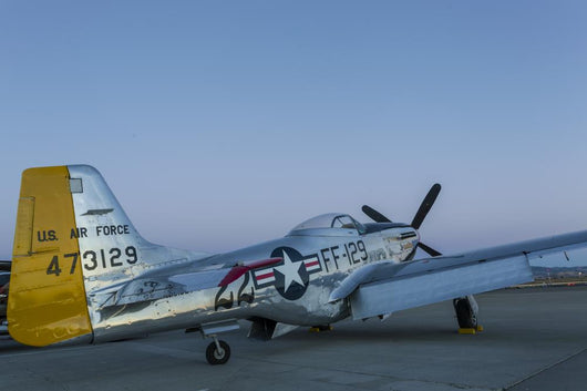 P-51 Mustang Parked Ramp Wall Decal