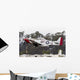 Red P-51 Mustang Takes off Wall Decal