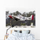 Red P-51 Mustang Takes off Wall Decal