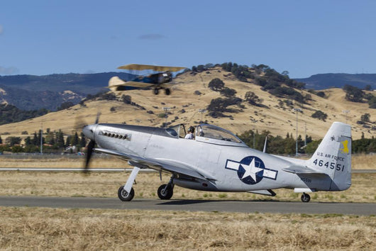 P-51 Mustang Taxiing Vacaville Grounded Wall Decal