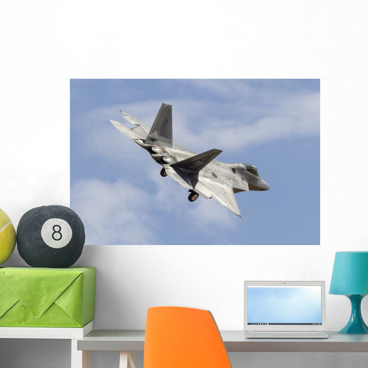 Us Air Force F-22 Banking Right Wall Decal