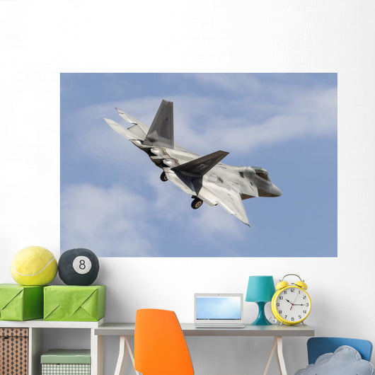 Us Air Force F-22 Banking Right Wall Decal