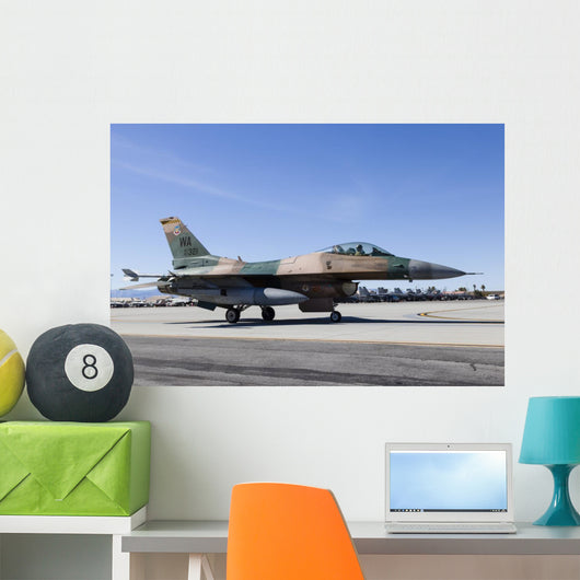 Aggressor F-16 Fighting Falcon Grounded Wall Decal