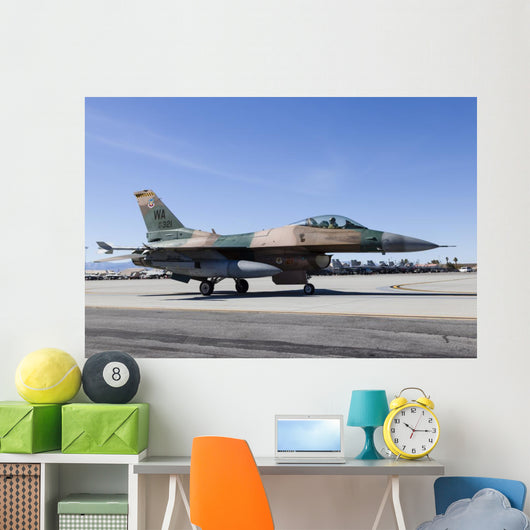 Aggressor F-16 Fighting Falcon Grounded Wall Decal