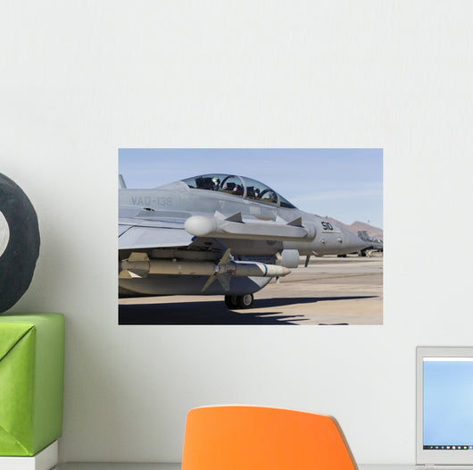 Us Navy E A-18g  Grounded Right Wall Decal