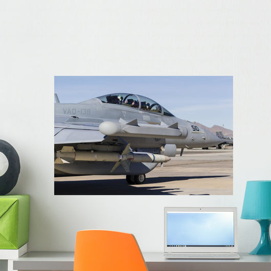 Us Navy E A-18g  Grounded Right Wall Decal