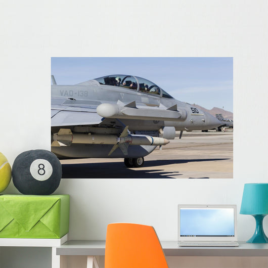 Us Navy E A-18g  Grounded Right Wall Decal