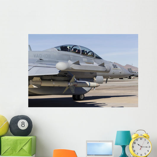 Us Navy E A-18g  Grounded Right Wall Decal