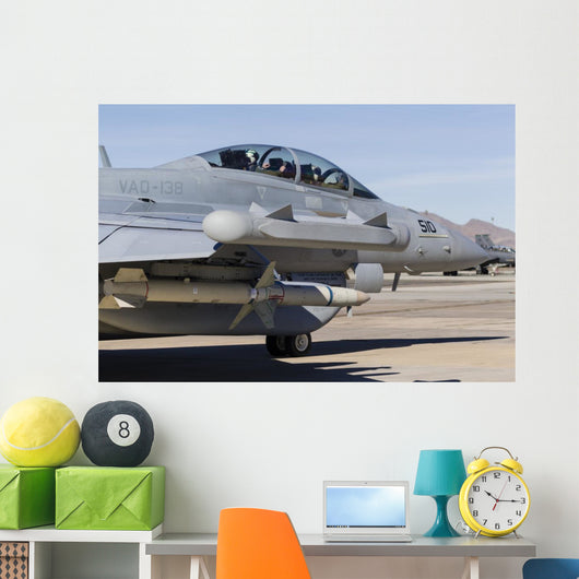 Us Navy E A-18g  Grounded Right Wall Decal