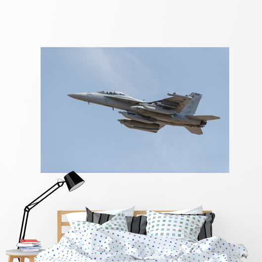 Us Navy E A-18g Up Left Wall Decal
