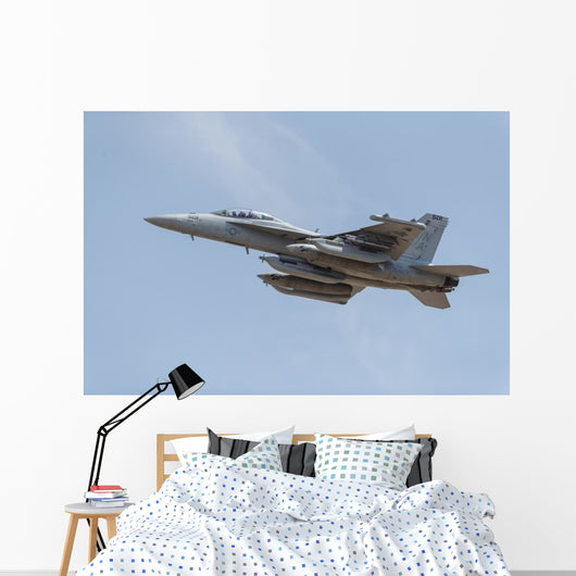 Us Navy E A-18g Up Left Wall Decal