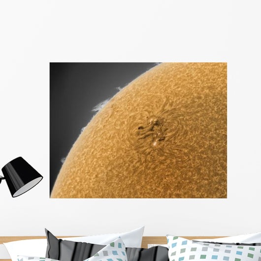 Yellow Sun with Solar Wall Decal