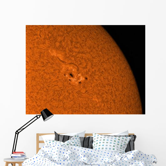 H-alpha Sun Orange with Wall Decal
