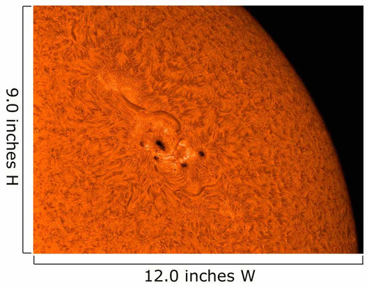H-alpha Sun Orange with Wall Decal