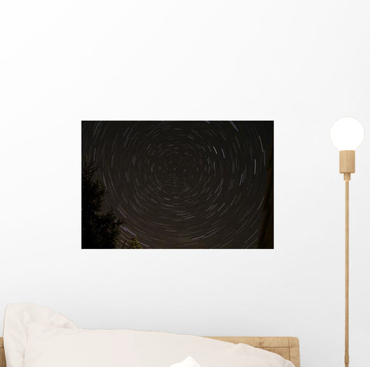Star Trails around Polaris Wall Decal