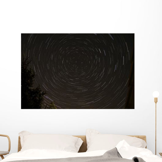 Star Trails around Polaris Wall Decal