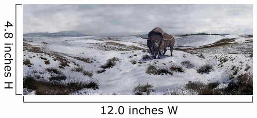 Bison Winter Landscape Wall Decal