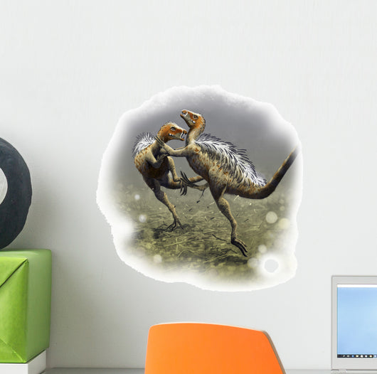 Two Fighting Males Tianyulong Wall Decal