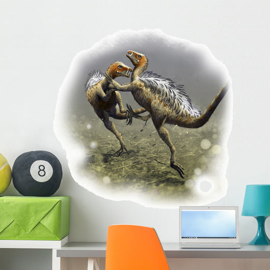 Two Fighting Males Tianyulong Wall Decal