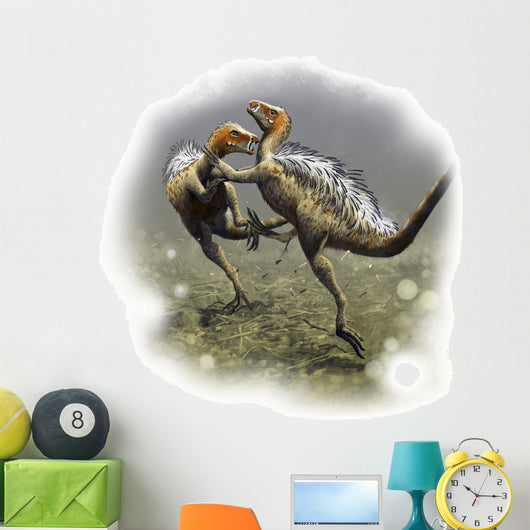 Two Fighting Males Tianyulong Wall Decal