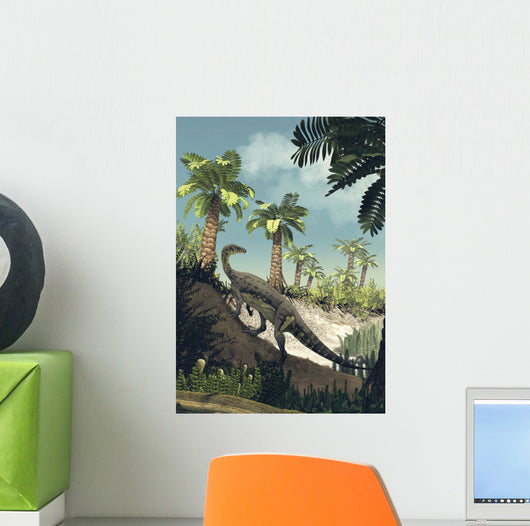 Anchisaurus Polyzelus Climbs Slope Wall Decal
