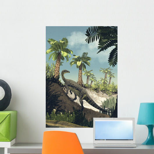 Anchisaurus Polyzelus Climbs Slope Wall Decal