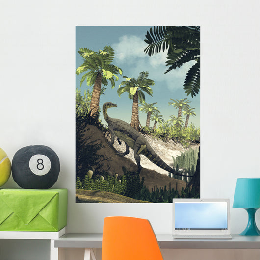 Anchisaurus Polyzelus Climbs Slope Wall Decal